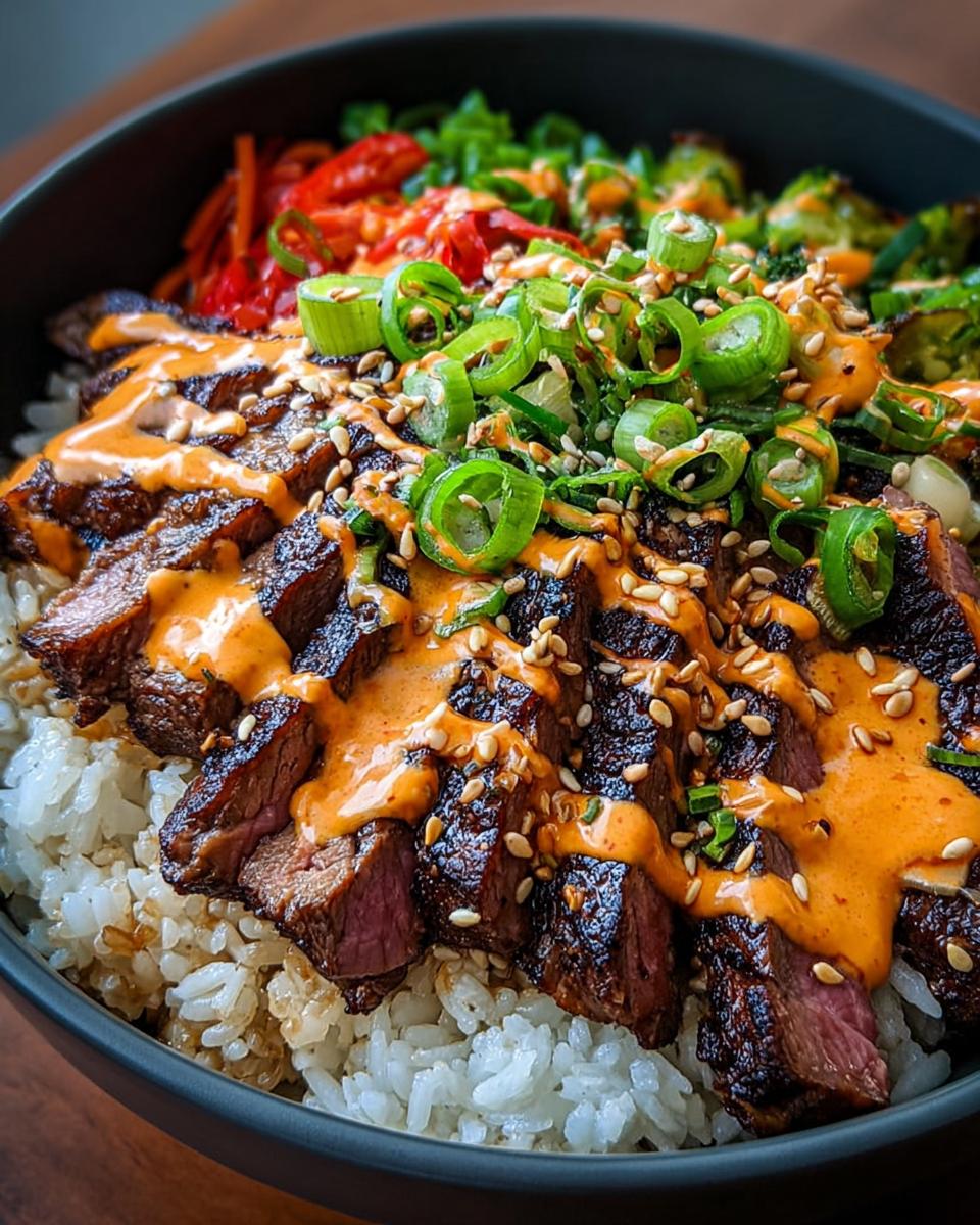 Korean BBQ Steak Rice Bowls with Spicy Cream Sauce - Other 1