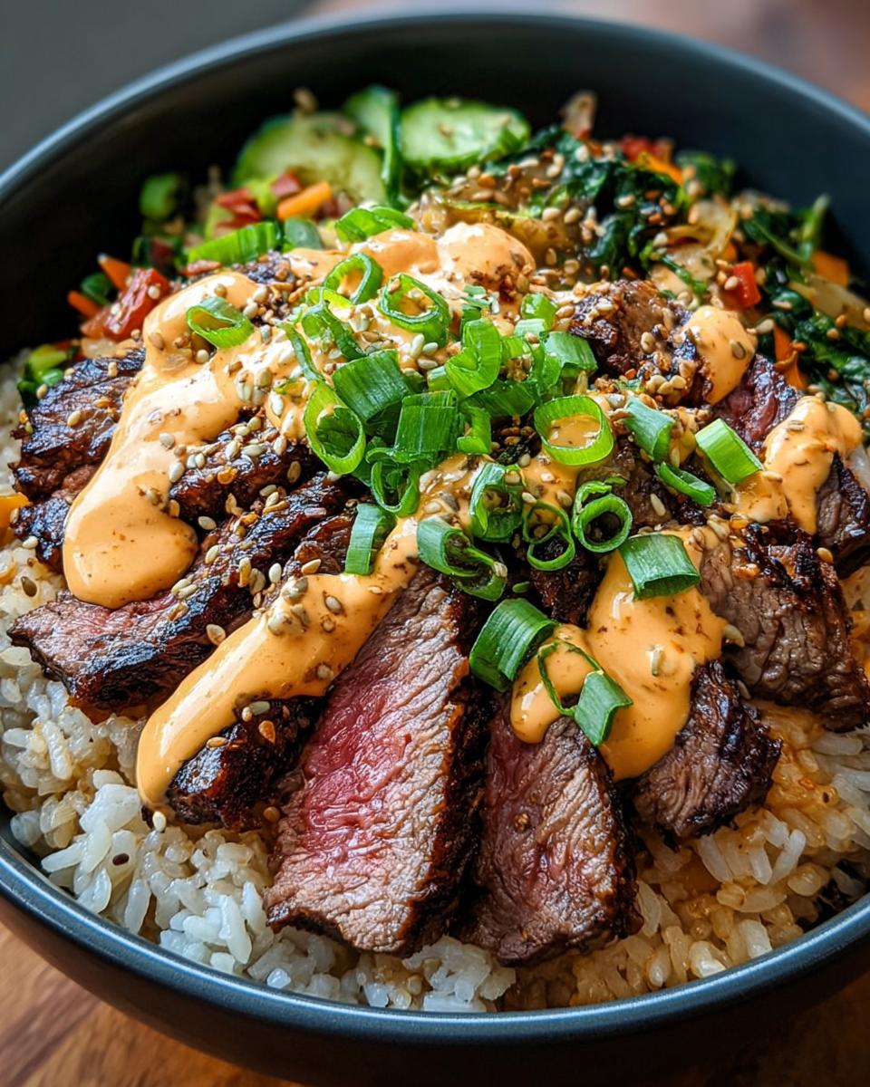 Korean BBQ Steak Rice Bowls with Spicy Cream Sauce - Other 2