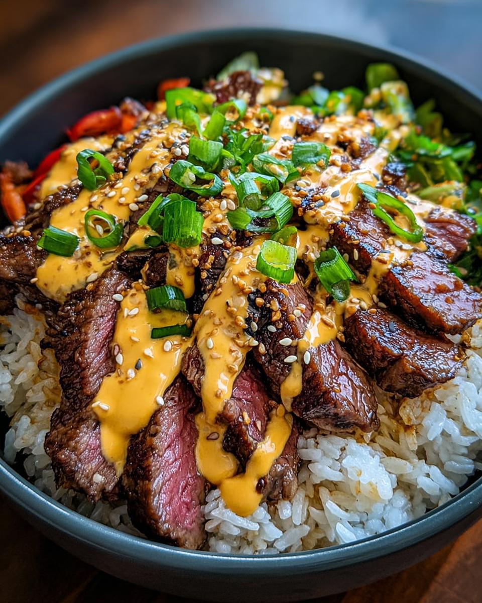 Korean BBQ Steak Rice Bowls with Spicy Cream Sauce - Other 4