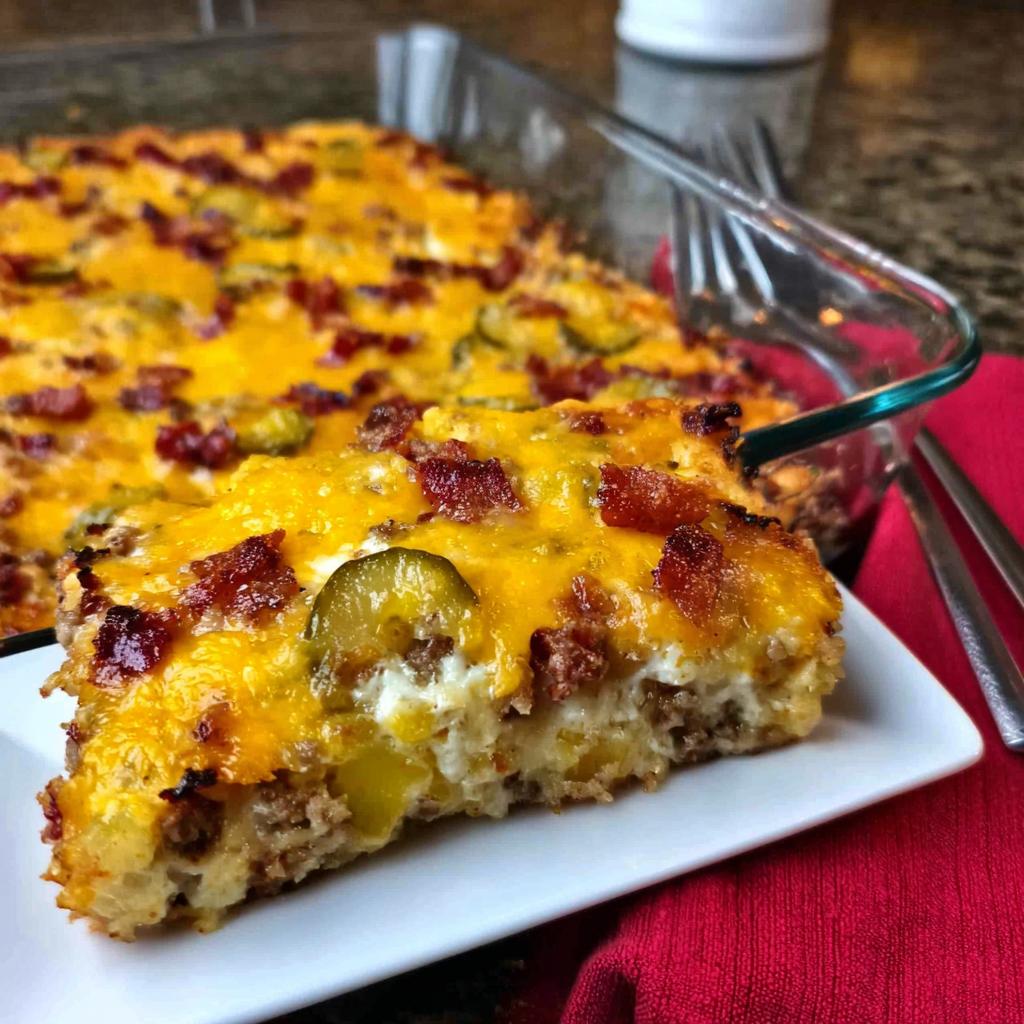 Low-Carb Bacon Cheeseburger Casserole - Tasty