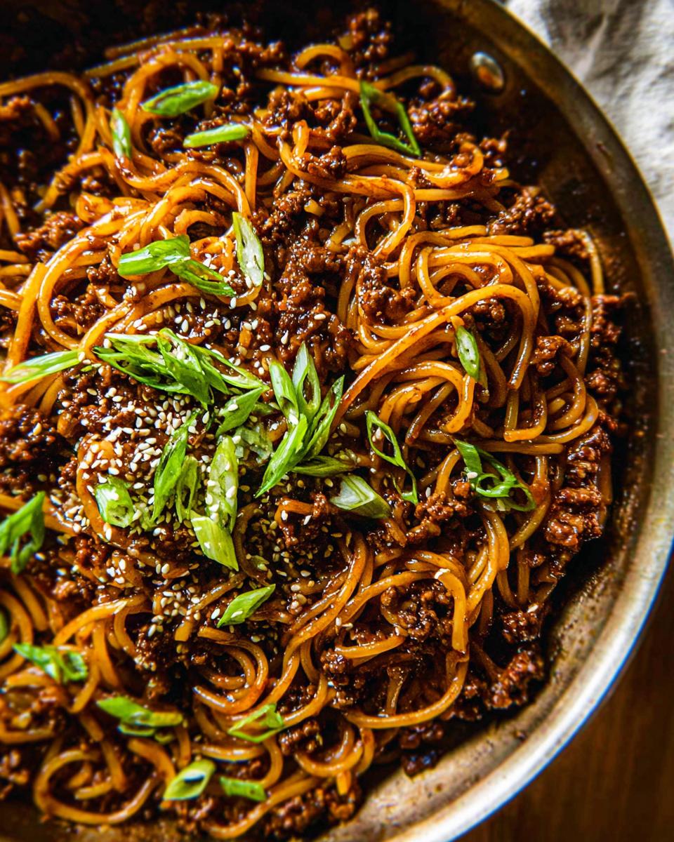Mongolian Ground Beef Noodles Recipe - Other 4