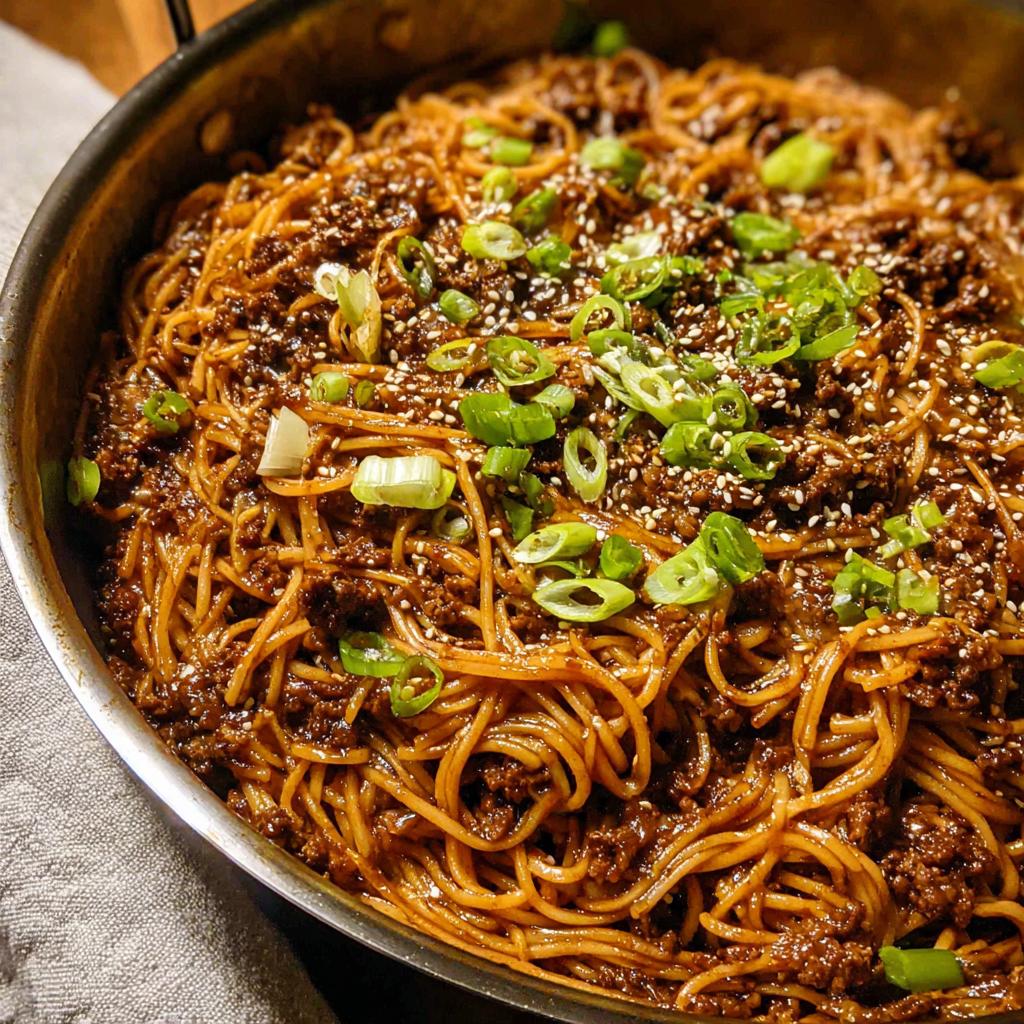 Mongolian Ground Beef Noodles Recipe - Tasty