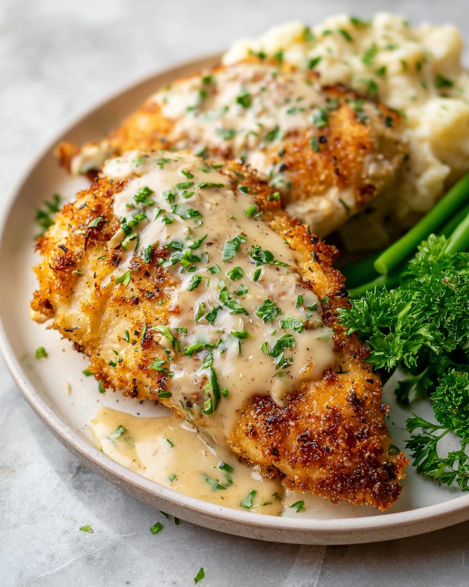 Parmesan Crusted Chicken with Creamy Garlic Sauce - Other 1