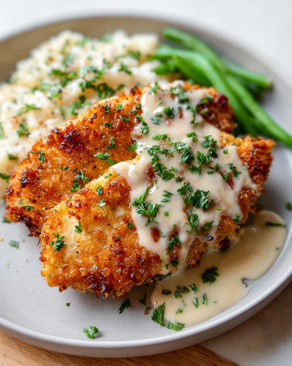 Parmesan Crusted Chicken with Creamy Garlic Sauce - Other 2
