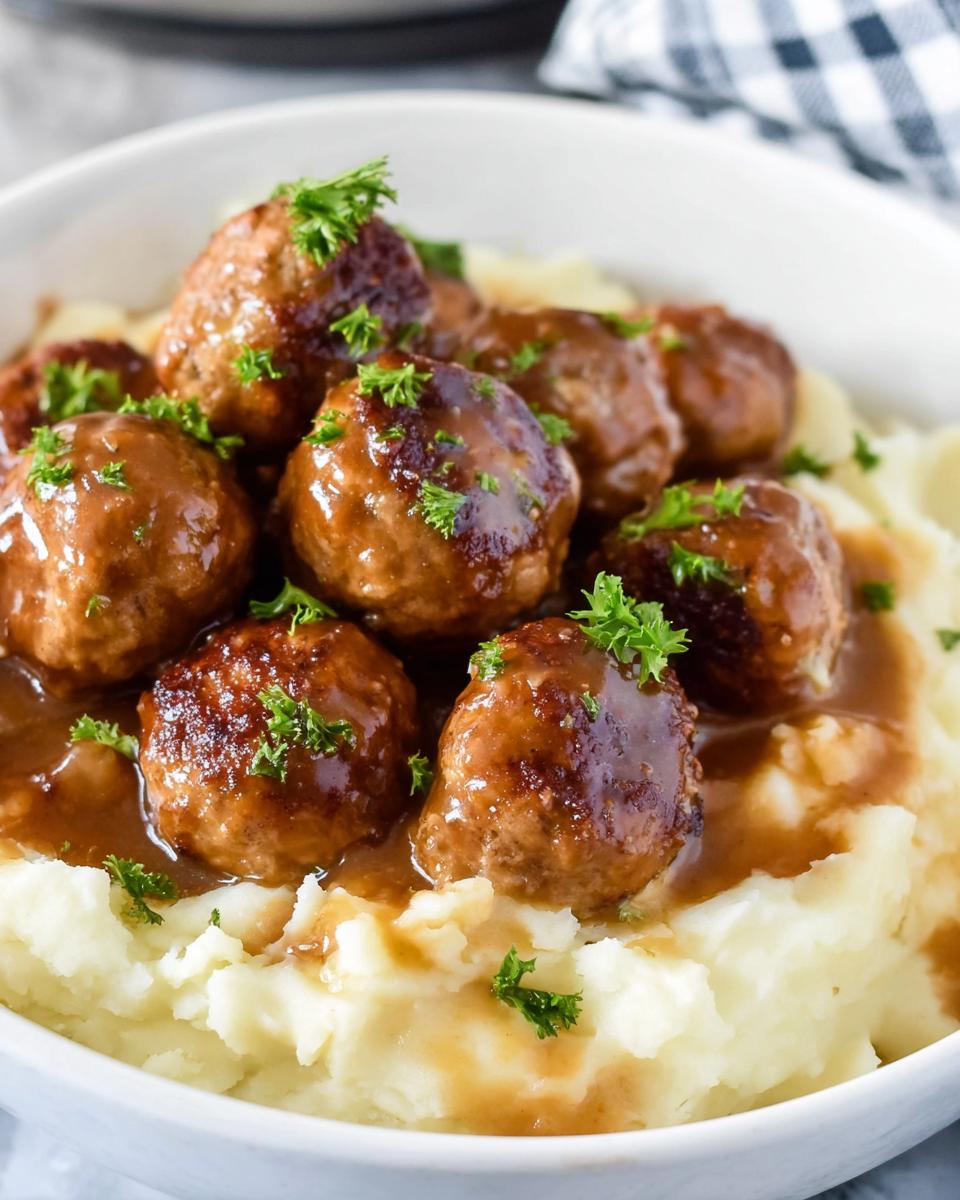 Salisbury Steak Meatballs with Garlic Herb Mashed Potatoes - Other 2