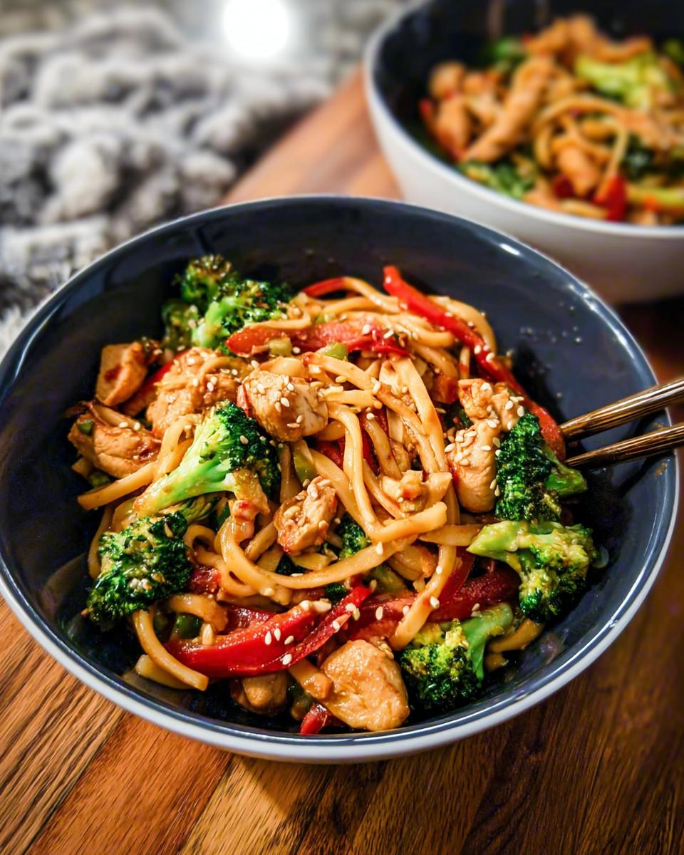 Spicy Garlic Chicken and Broccoli Noodle Bowls - Other 1