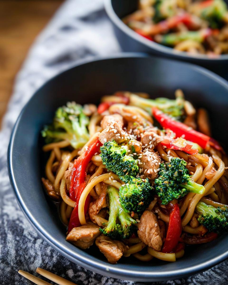 Spicy Garlic Chicken and Broccoli Noodle Bowls - Other 4