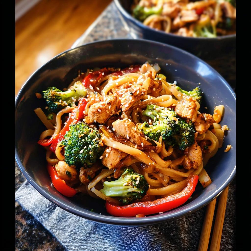 Spicy Garlic Chicken and Broccoli Noodle Bowls - Tasty
