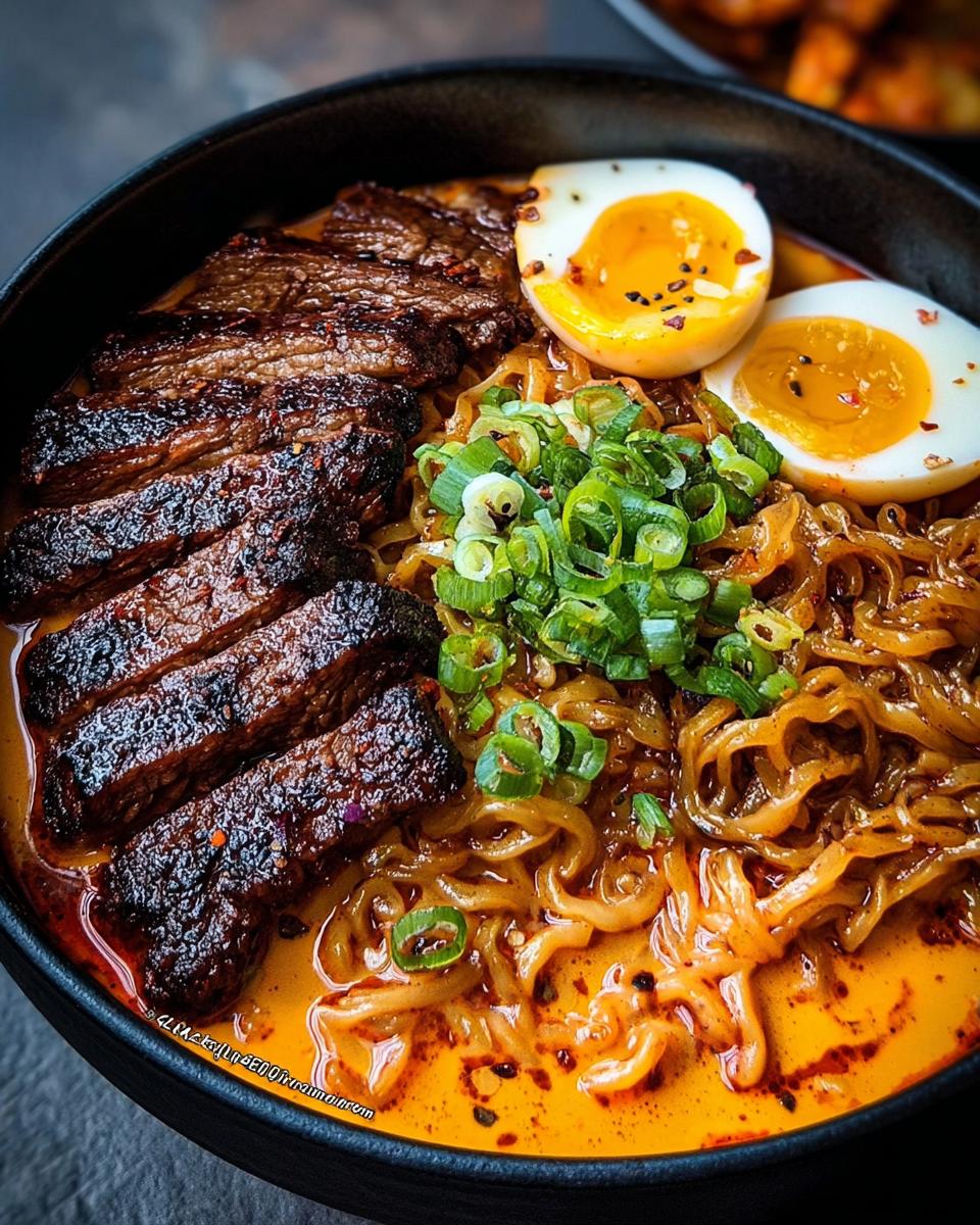 Spicy Korean Ramen with Grilled Beef & Creamy Sauce - Other 1