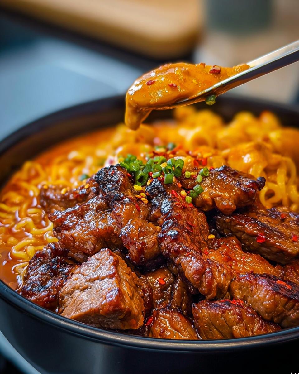 Spicy Korean Ramen with Grilled Beef & Creamy Sauce - Other 4