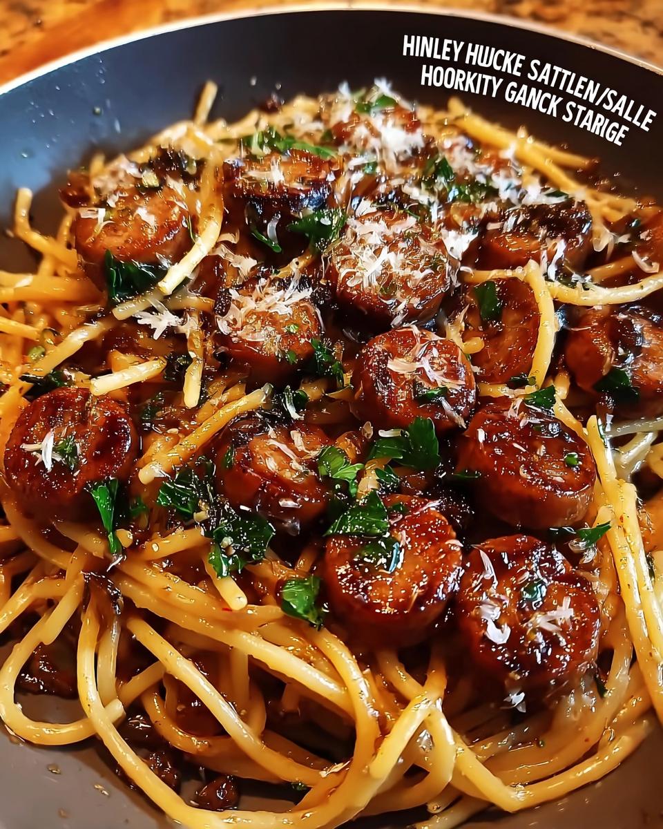 Sticky Honey Garlic Sausage Pasta Skillet - Other 1