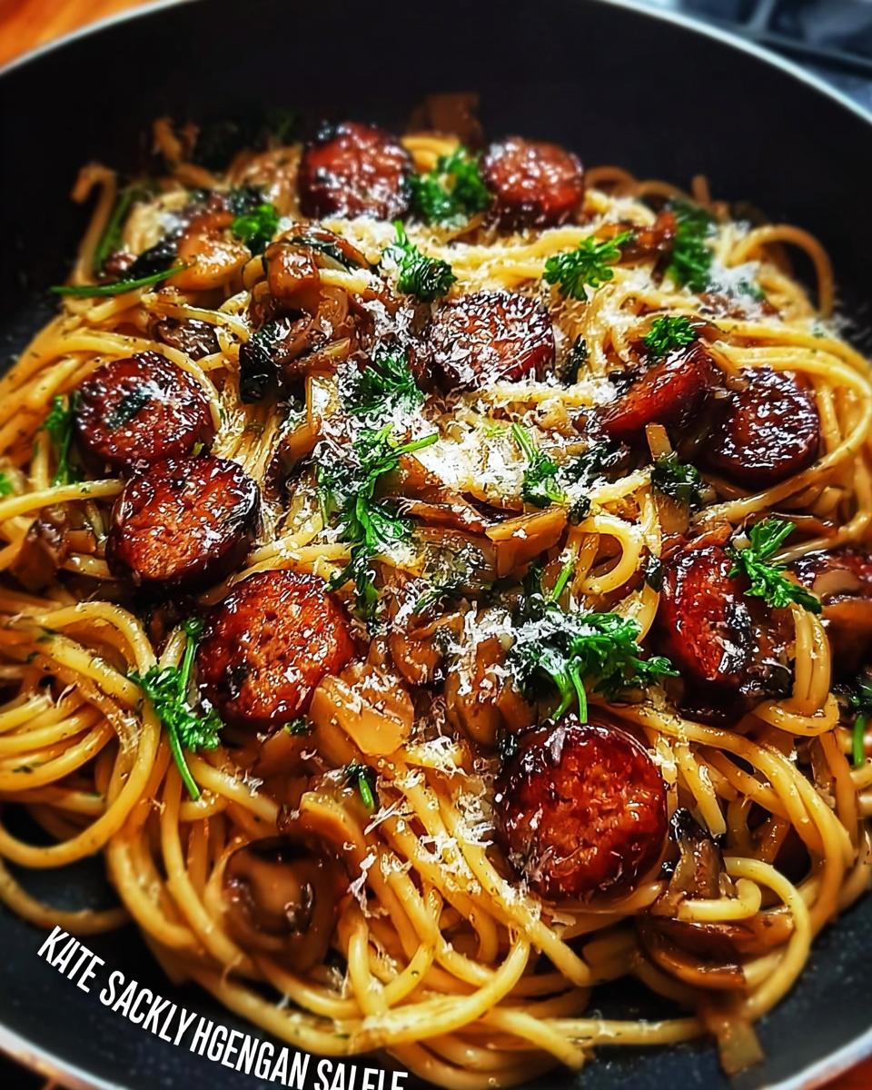 Sticky Honey Garlic Sausage Pasta Skillet - Other 2