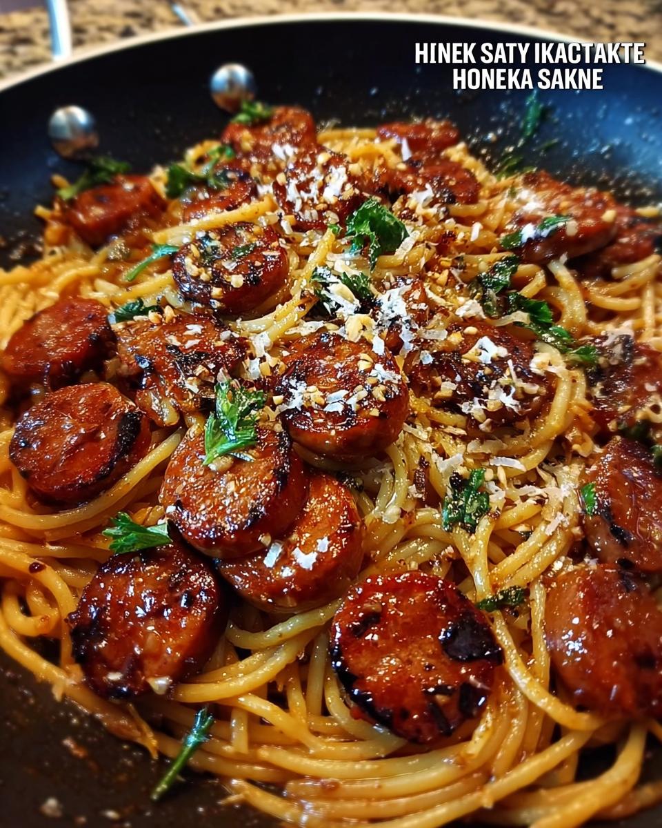 Sticky Honey Garlic Sausage Pasta Skillet - Other 4
