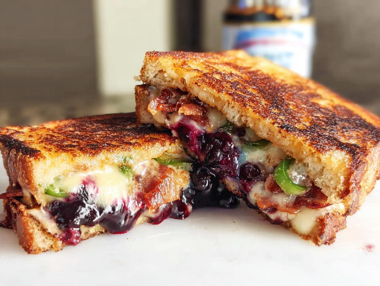 Gourmet Blueberry Grilled Cheese: Pure Joy