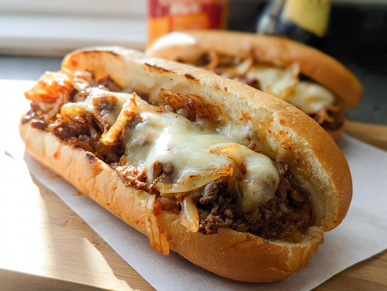 Amazing Spicy Kimchi Bulgogi Cheesesteak Recipe