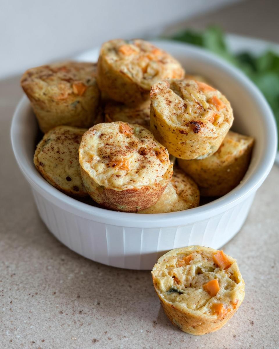 A bowl filled with Cinnamon Apple Cottage Cheese Bites, sprinkled with cinnamon.
