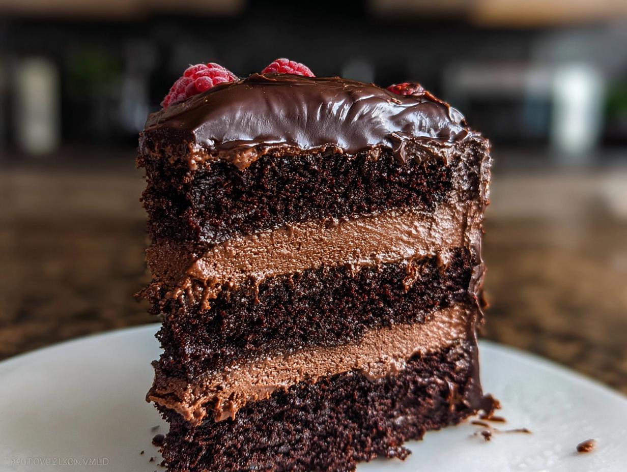 Decadent Dark Chocolate Mousse Cake: 1 Amazing Treat
