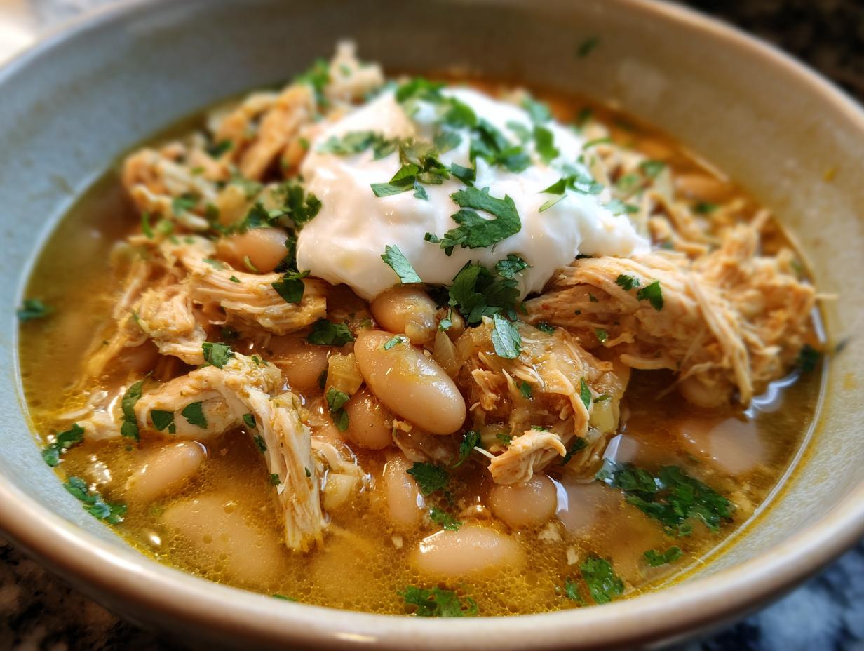 Amazing Slow Cooker White Chicken Chili Full of Flavor